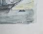 Armel DE WISMES - Peinture Originale - Aquarelle - Galion près des côtes 3