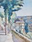 Paul CORDONNIER - Peinture Originale - Aquarelle - Village de la Creuse 1