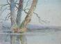 Etienne GAUDET - Peinture originale - Aquarelle - Vue de la Loire