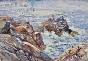 Etienne GAUDET - Peinture originale - Aquarelle - Port Bara à Quiberon