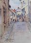 Etienne GAUDET - Peinture originale - Aquarelle - Blois 9, Rue Chemonton