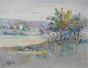 Etienne GAUDET - Peinture originale - Aquarelle - Paysage