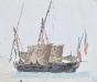 Antoine ROUX - Peinture originale - Aquarelle - Navire