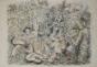 Lucien Philippe MORETTI - Estampe originale - Lithographie - Sac de billes, Le joyeux groupe