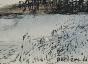 Guy Bardone - Peinture originale - Aquarelle - Lac du Jura