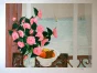 Jean Claude CARSUZAN -Lithographie originale signée - Bouquet de rose