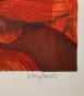 Jérémy GENTILLI - Estampe originale - Lithographie - Lis d'automne
