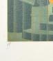Daniel SCIORA - Estampe originale - Lithographie - Fenêtre sur le jardin