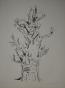 Micheline MEVEL ROUSSEL - Estampe originale - Lithographie - L'arbre