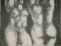 Isa PIZZONI - Estampe originale - Lithographie - Femmes nues aux bras levés 2