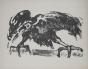 Isa PIZZONI - Estampe originale - Lithographie - L'aigle