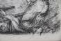 Lucien Philippe MORETTI - Estampe originale - Lithographie - Le braconnier de Dieu, planche 14