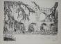 GOURDON Bernard- Lithographie originale signée- Le pont du Gard