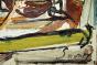 SAVARY Robert - Peinture originale - Gouache - Le retour de la pêche