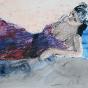Guy Bardone - Peinture originale - Aquarelle - Jeune fille à la nuisette