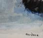 Guy Bardone - Peinture originale - Aquarelle - Neige au ciel rose du Jura